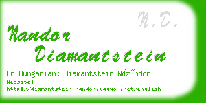 nandor diamantstein business card